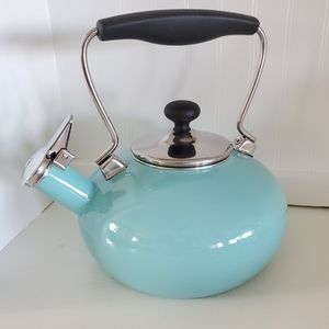 CHANTAL TEA POT KETTLE WHISTLING BLUE TEAL